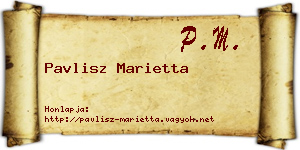 Pavlisz Marietta névjegykártya